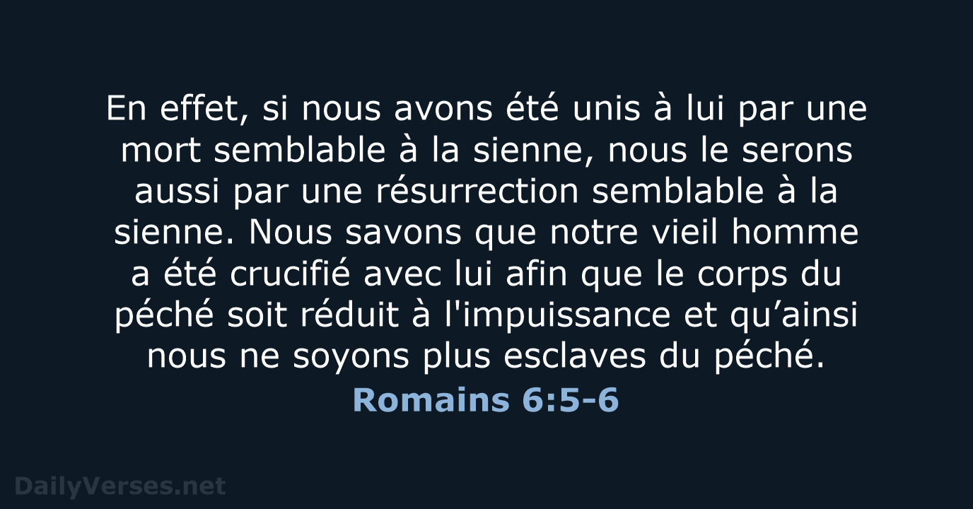 Romains 6:5-6 - SG21