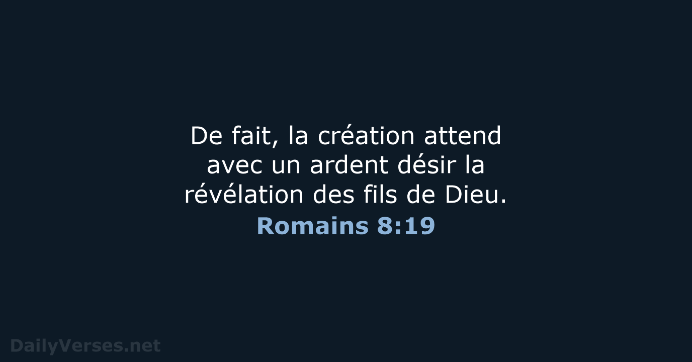 Romains 8:19 - SG21