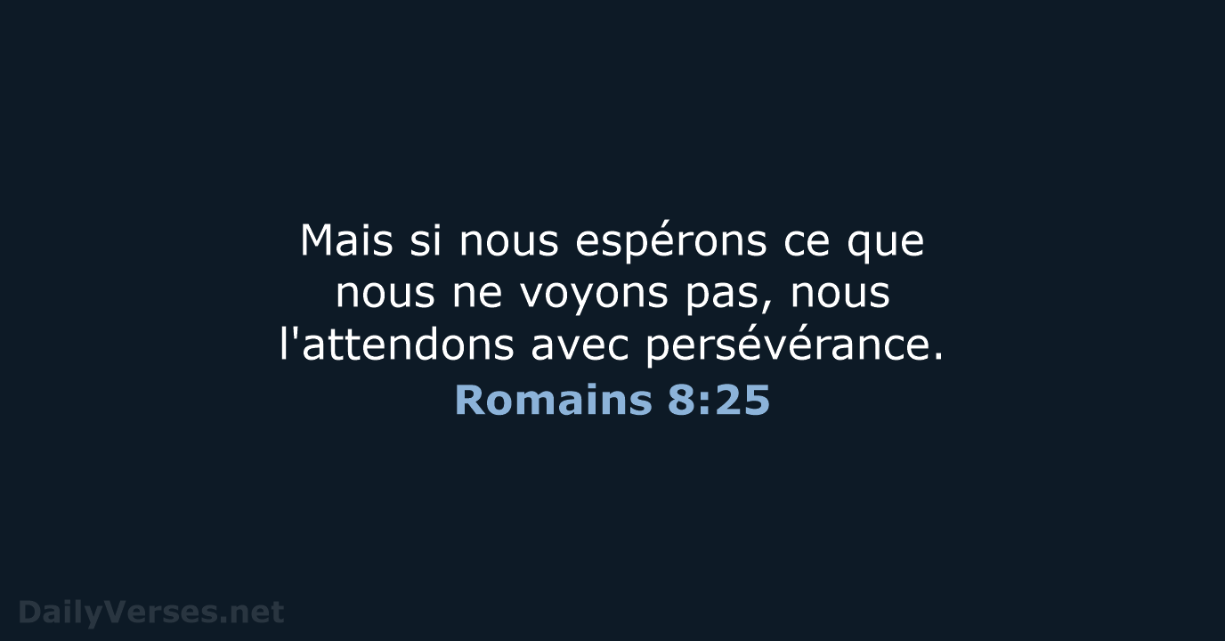 Romains 8:25 - SG21