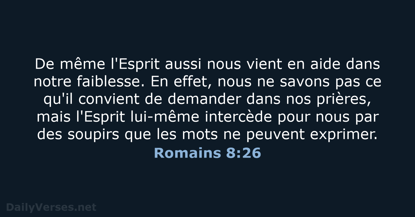 Romains 8:26 - SG21