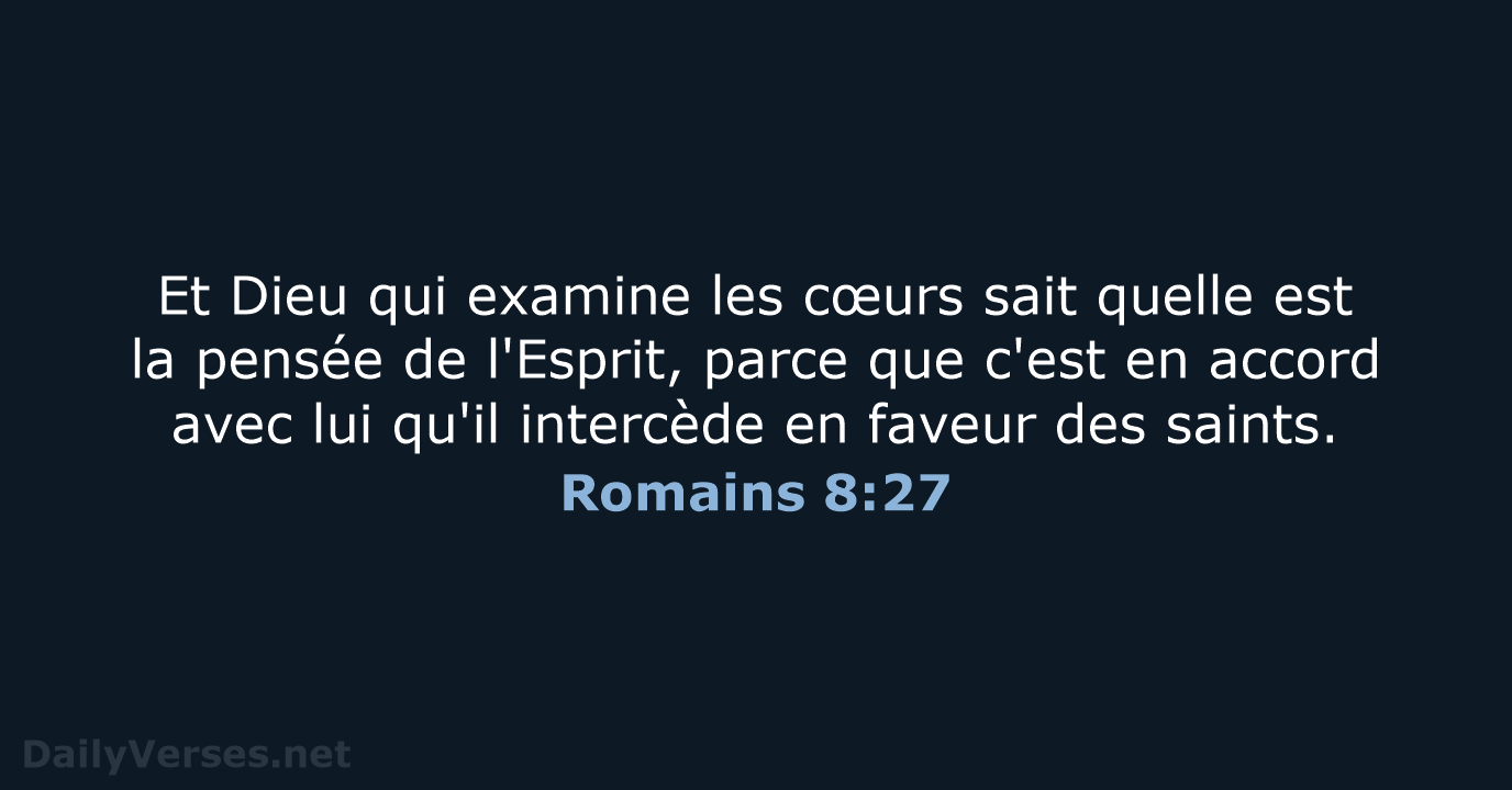 Romains 8:27 - SG21