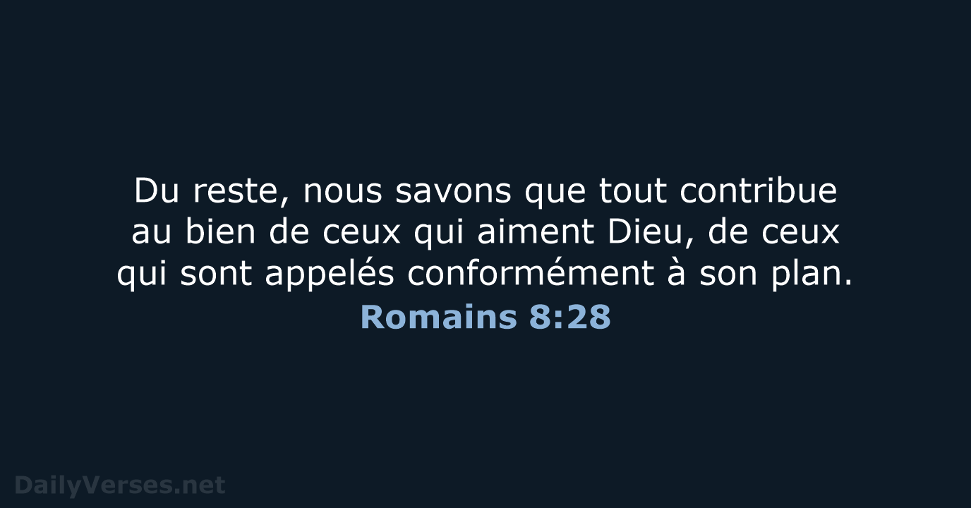 Romains 8:28 - SG21