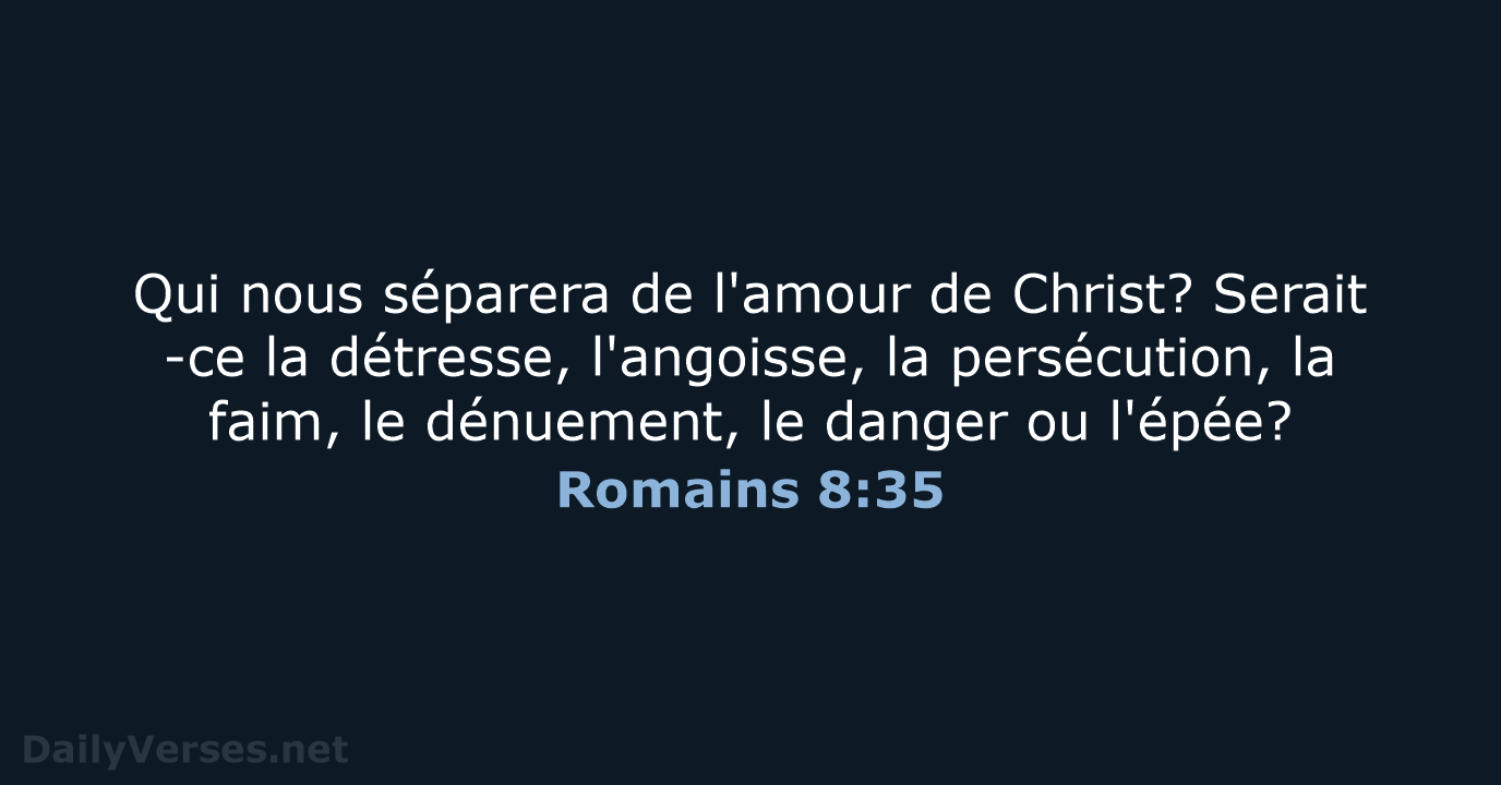 Romains 8:35 - SG21