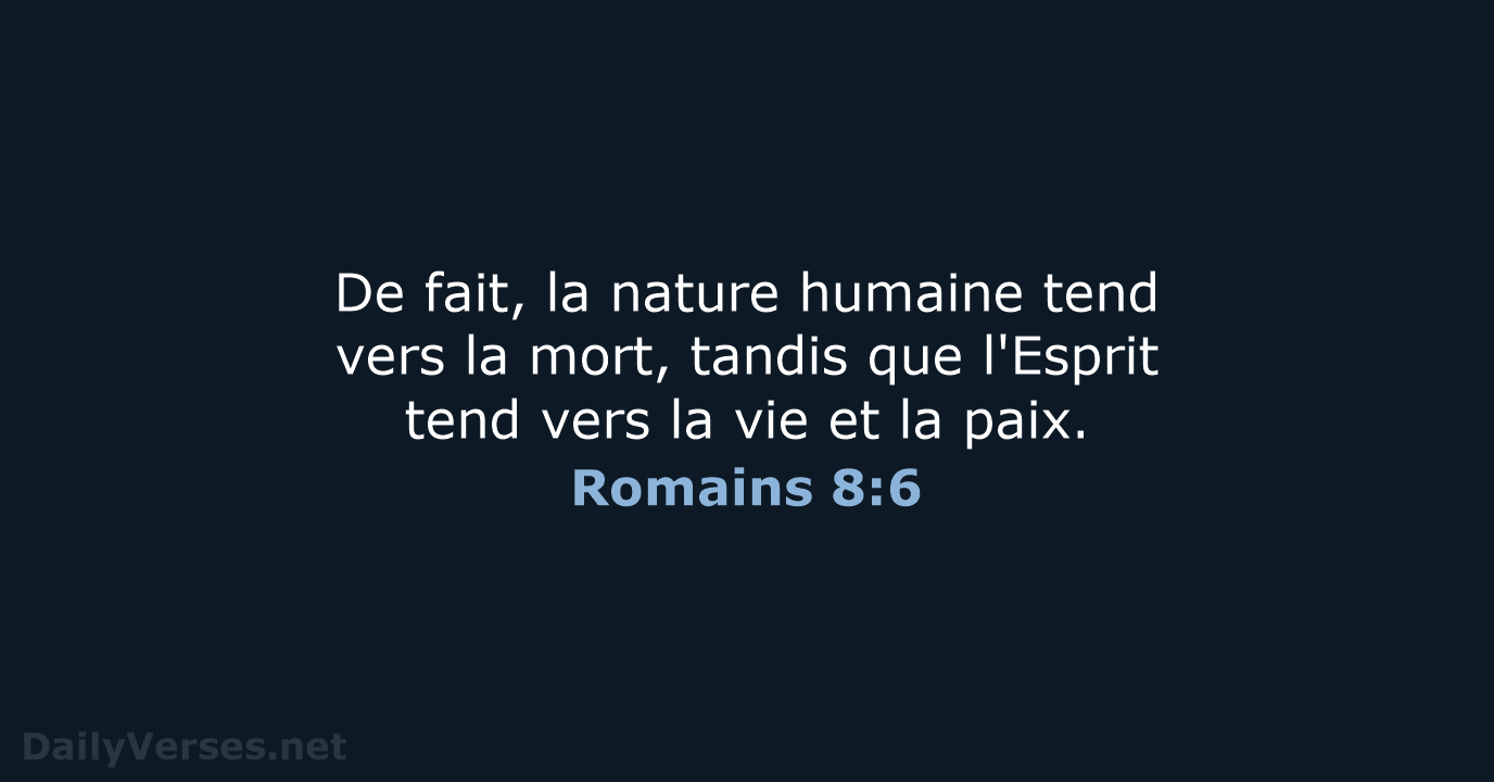 Romains 8:6 - SG21