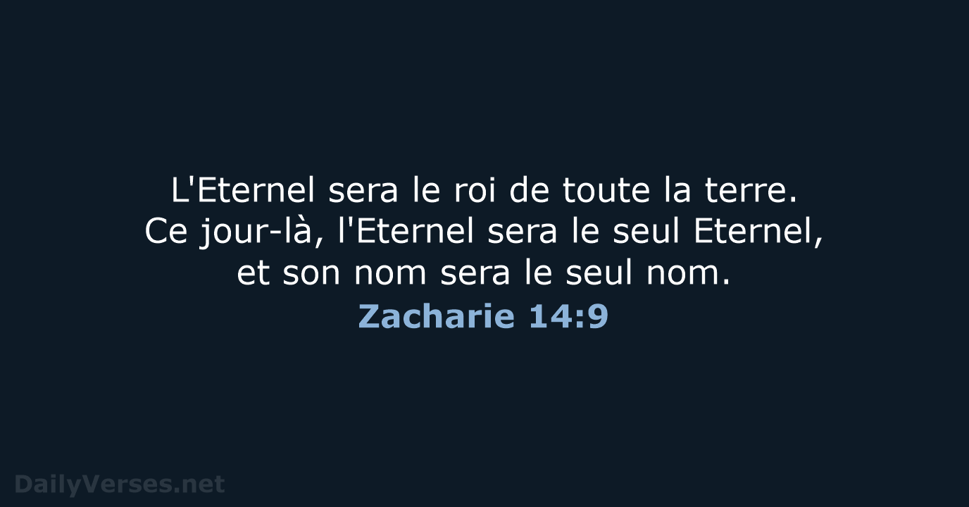 Zacharie 14:9 - SG21