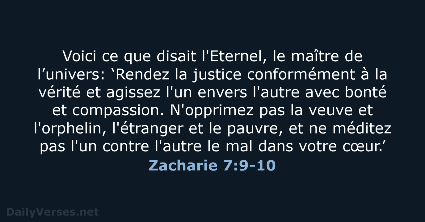 Zacharie 7:9-10 - SG21