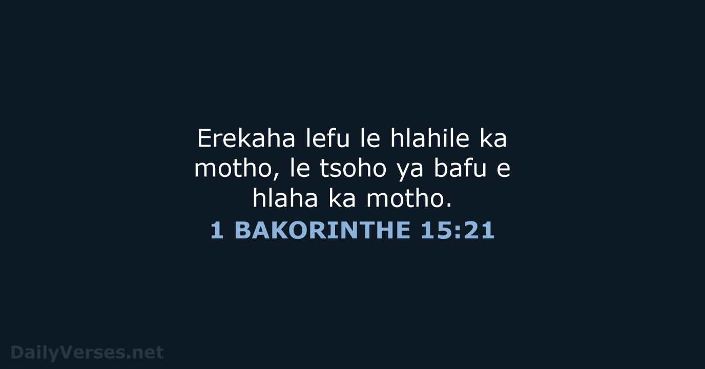 1 BAKORINTHE 15:21 - SSO89