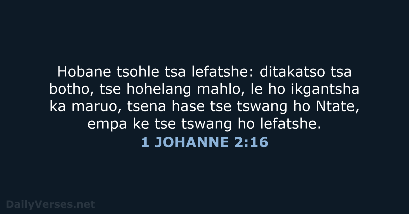 1 JOHANNE 2:16 - SSO89