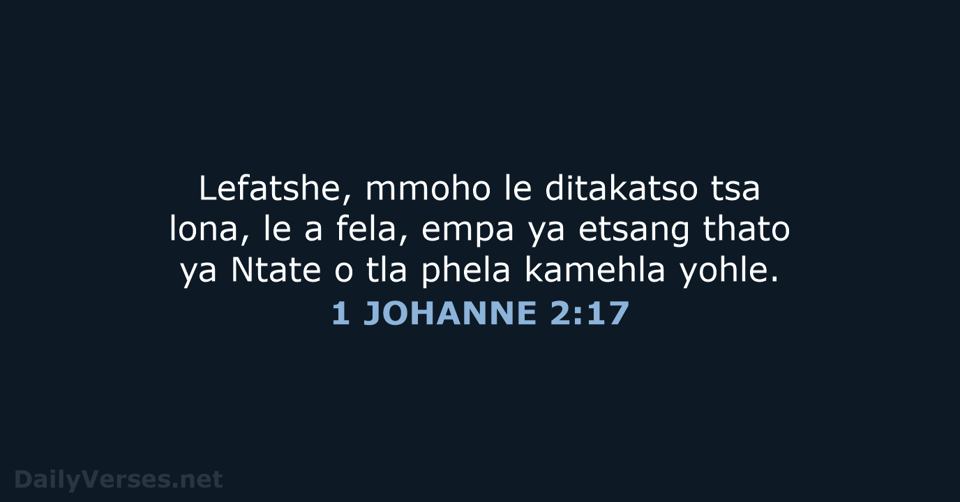 1 JOHANNE 2:17 - SSO89