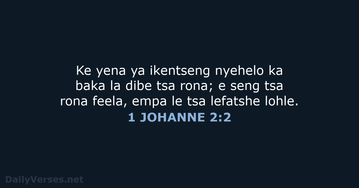 1 JOHANNE 2:2 - SSO89