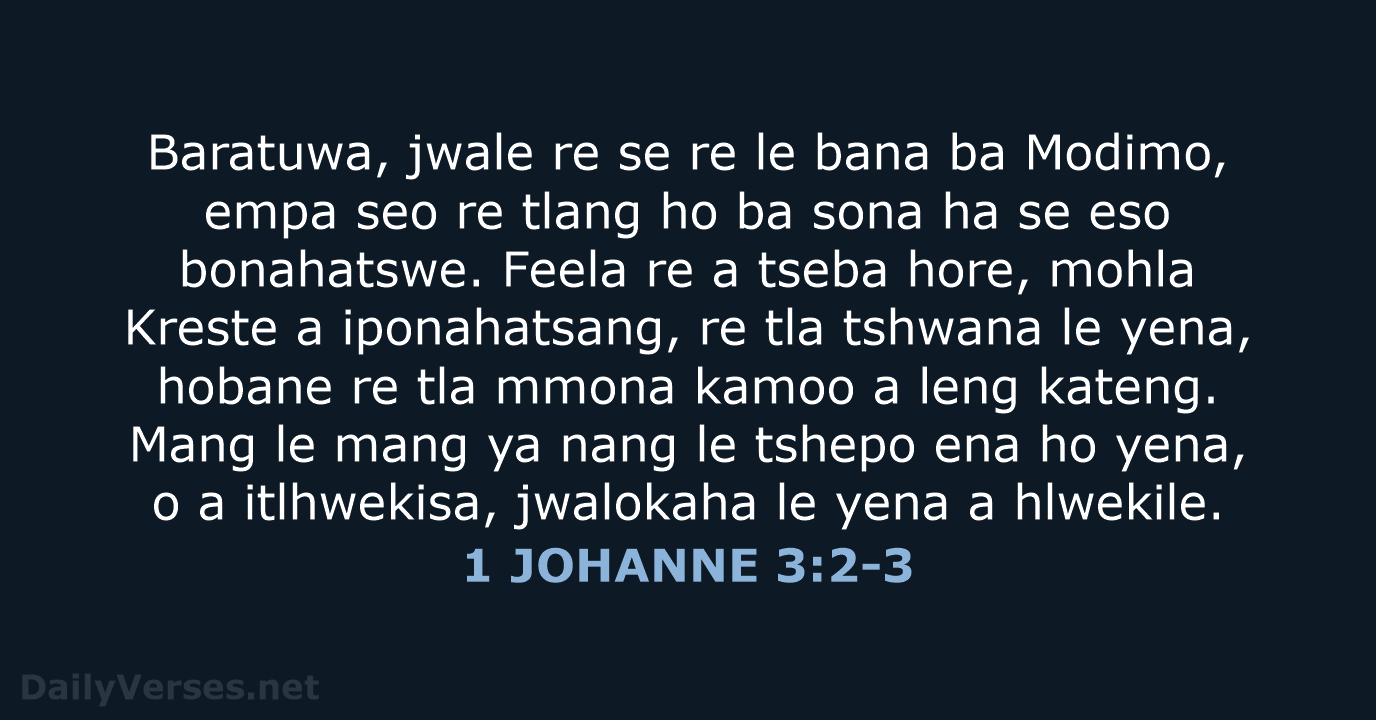 1 JOHANNE 3:2-3 - SSO89