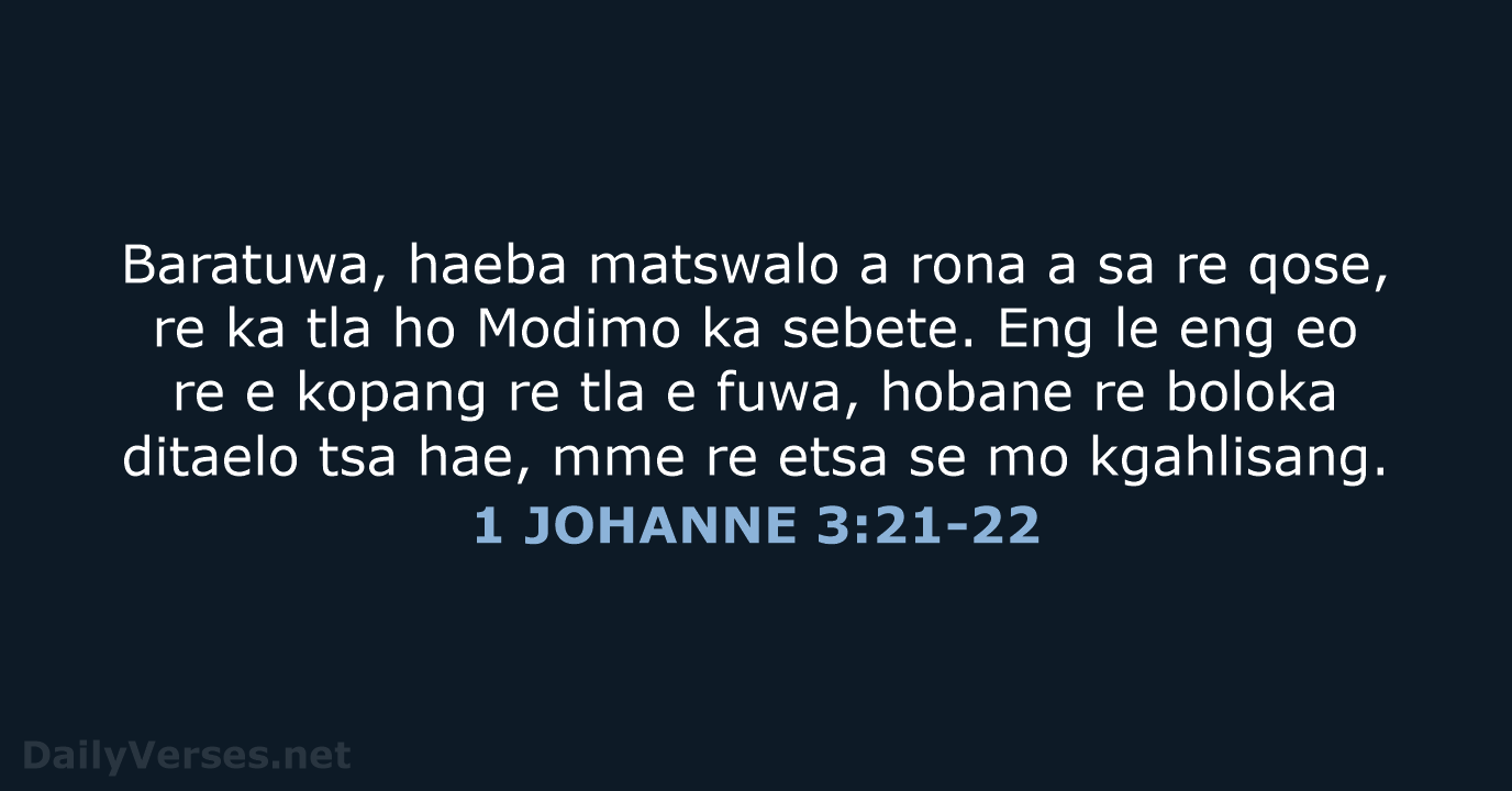 1 JOHANNE 3:21-22 - SSO89