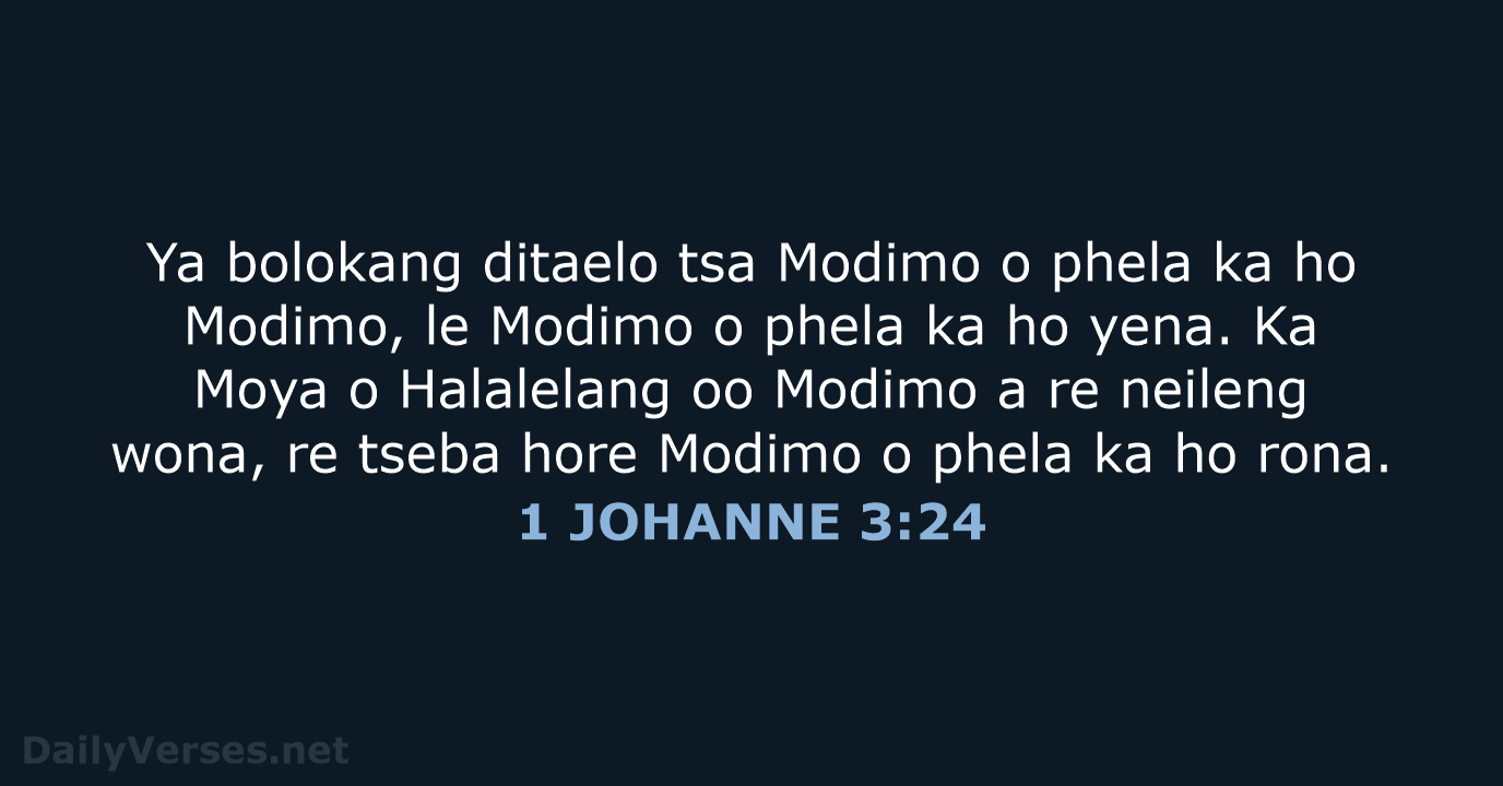 1 JOHANNE 3:24 - SSO89