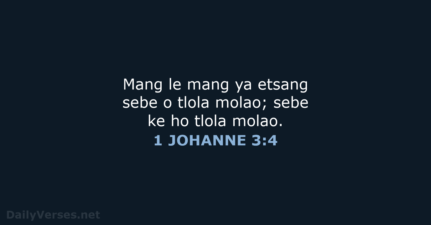 1 JOHANNE 3:4 - SSO89