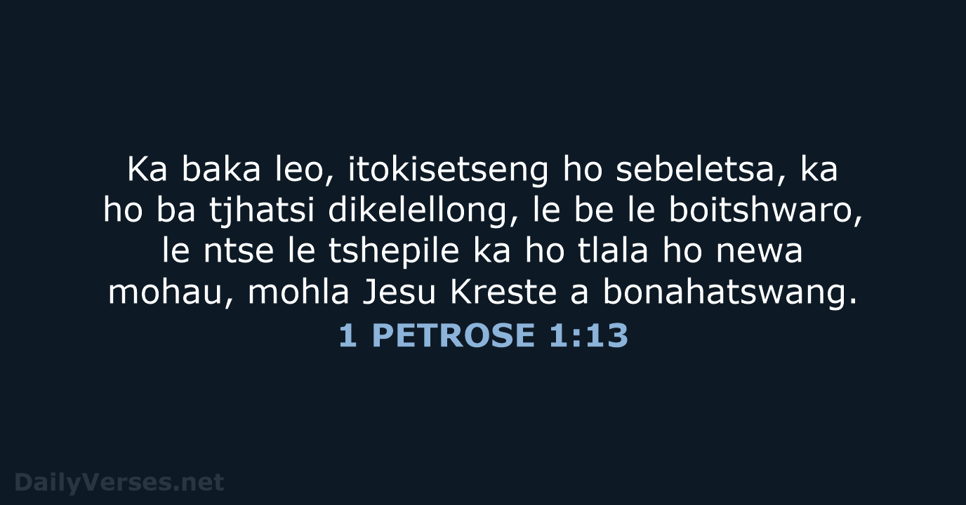 1 PETROSE 1:13 - SSO89