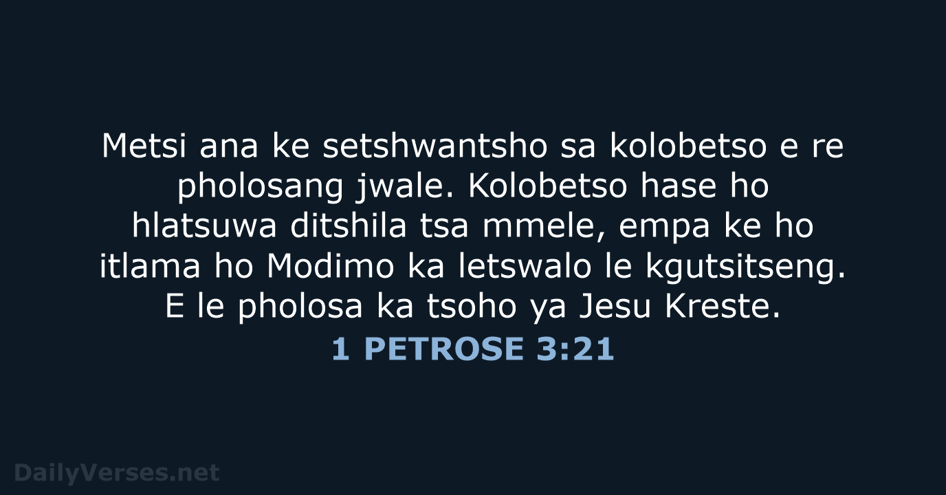 1 PETROSE 3:21 - SSO89