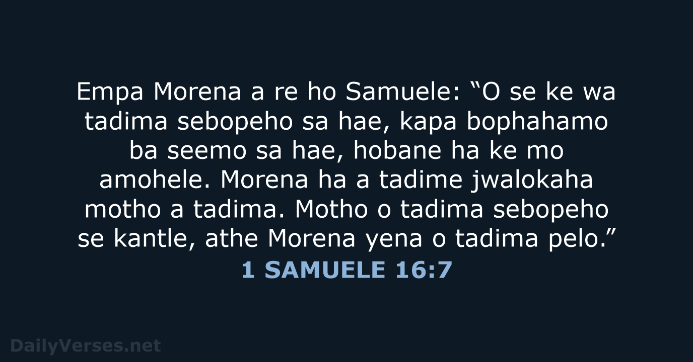 1 SAMUELE 16:7 - SSO89