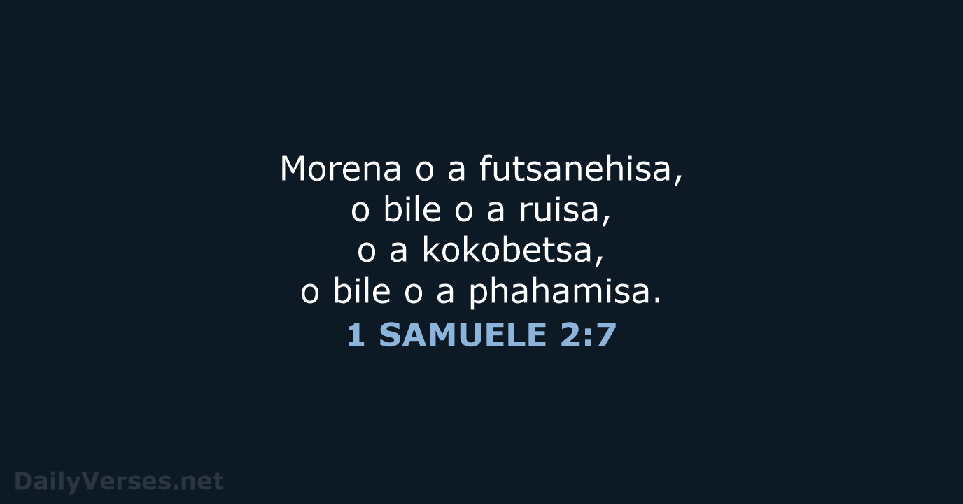 1 SAMUELE 2:7 - SSO89