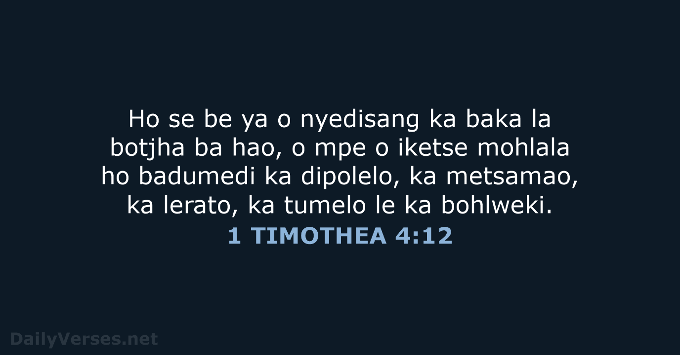 1 TIMOTHEA 4:12 - SSO89