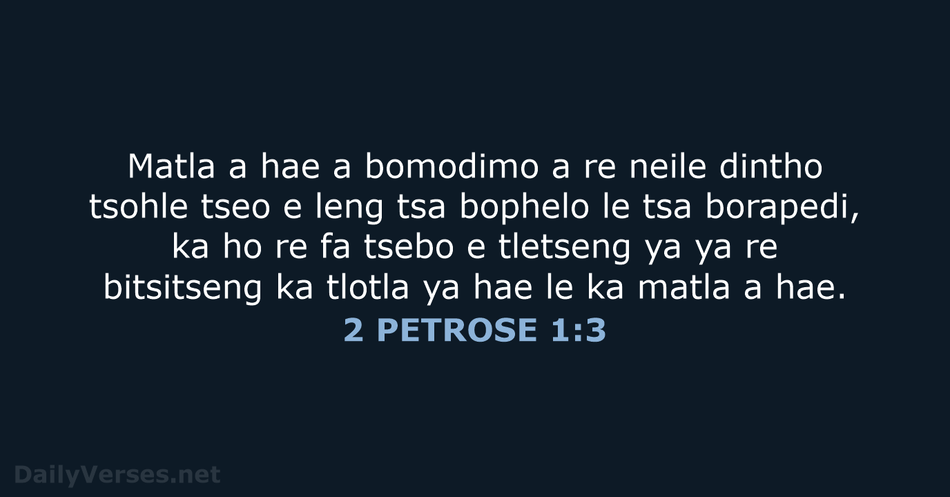 2 PETROSE 1:3 - SSO89