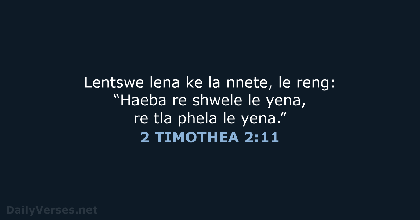 2 TIMOTHEA 2:11 - SSO89