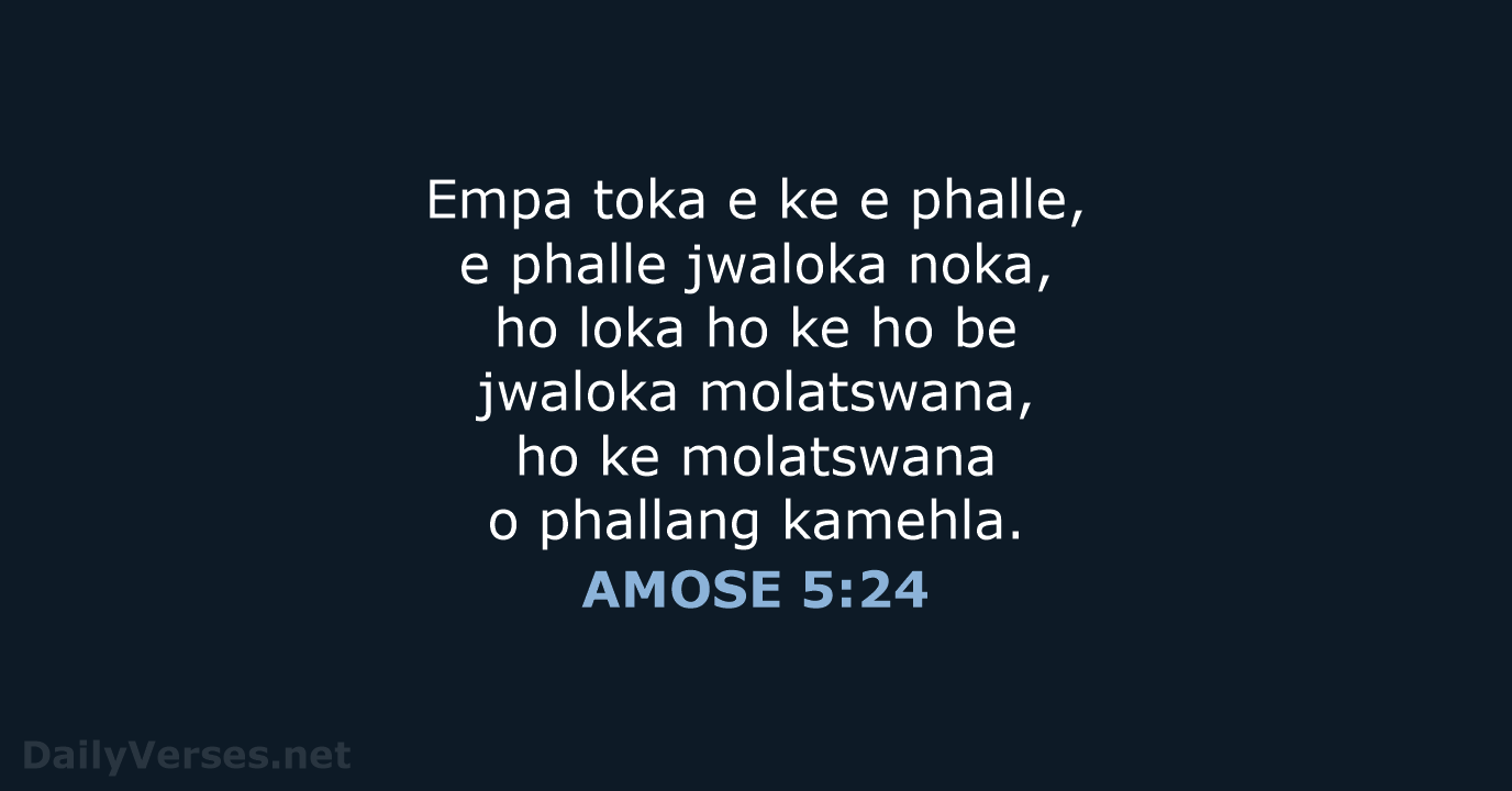 AMOSE 5:24 - SSO89