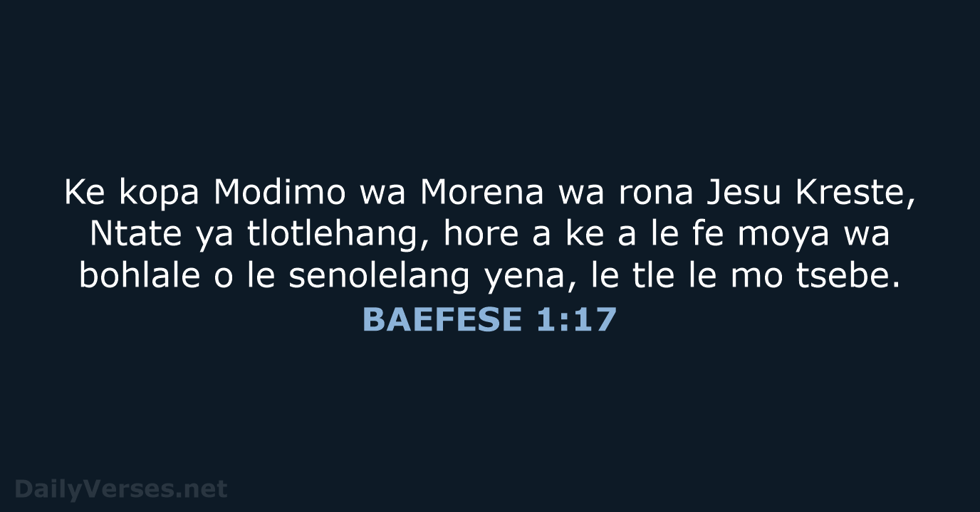 BAEFESE 1:17 - SSO89