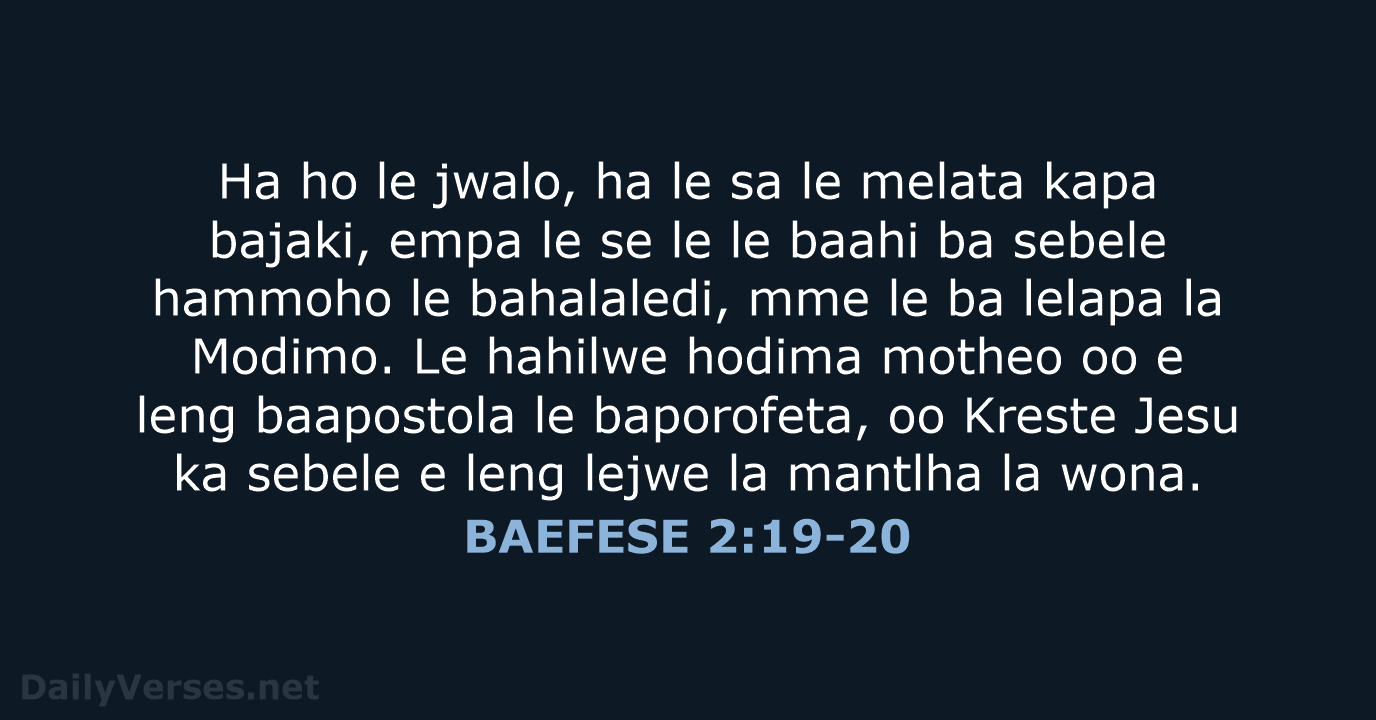 BAEFESE 2:19-20 - SSO89
