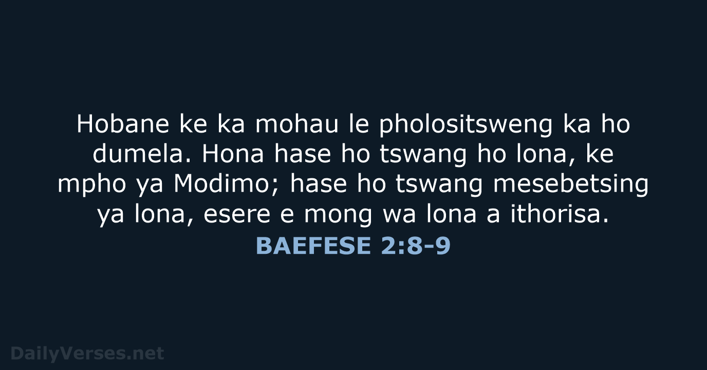 BAEFESE 2:8-9 - SSO89
