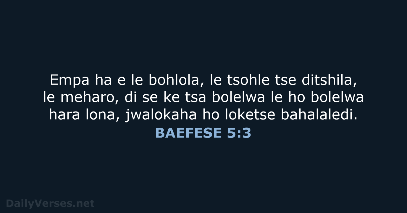BAEFESE 5:3 - SSO89