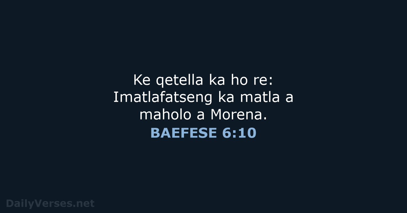 BAEFESE 6:10 - SSO89