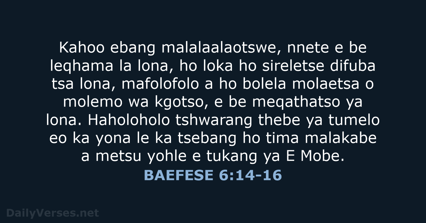 BAEFESE 6:14-16 - SSO89