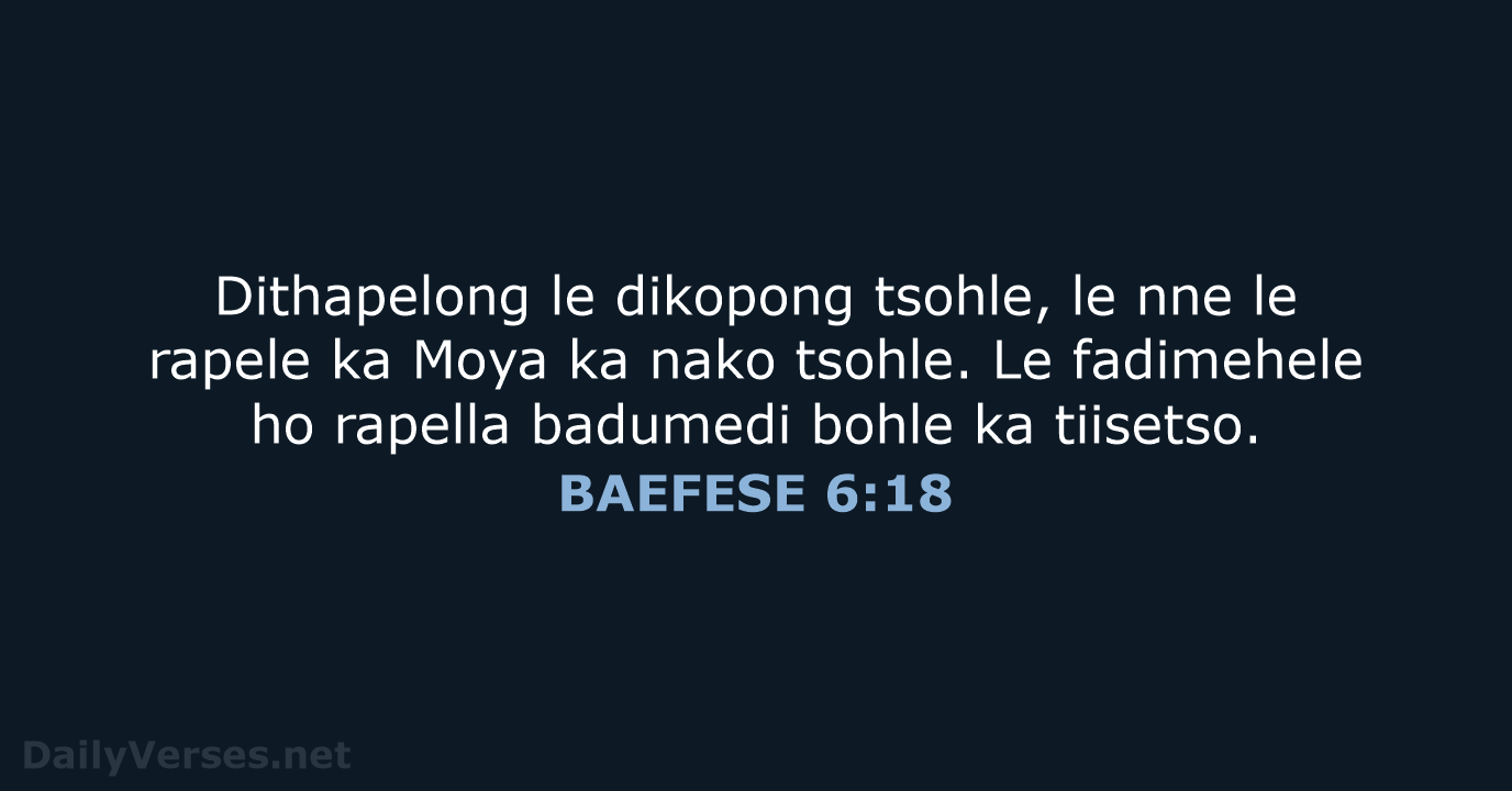 BAEFESE 6:18 - SSO89