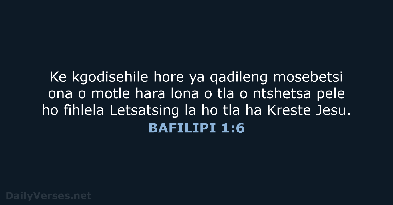 BAFILIPI 1:6 - SSO89