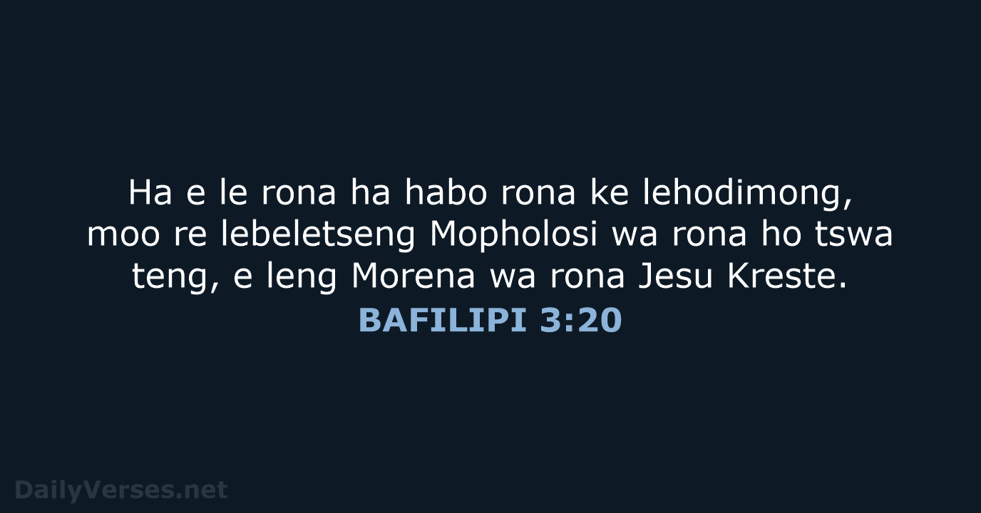 BAFILIPI 3:20 - SSO89