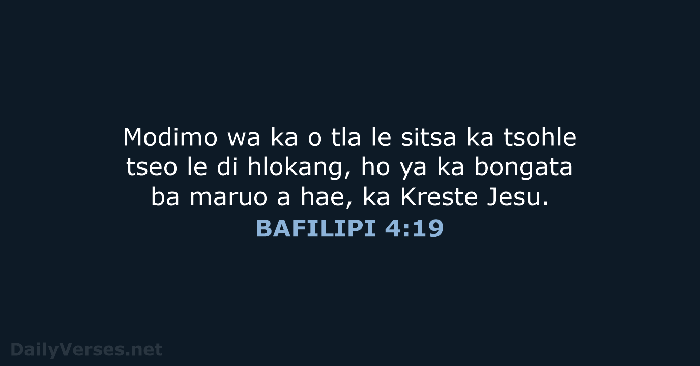 BAFILIPI 4:19 - SSO89