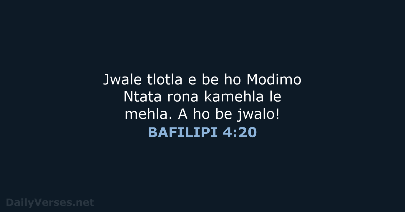 BAFILIPI 4:20 - SSO89