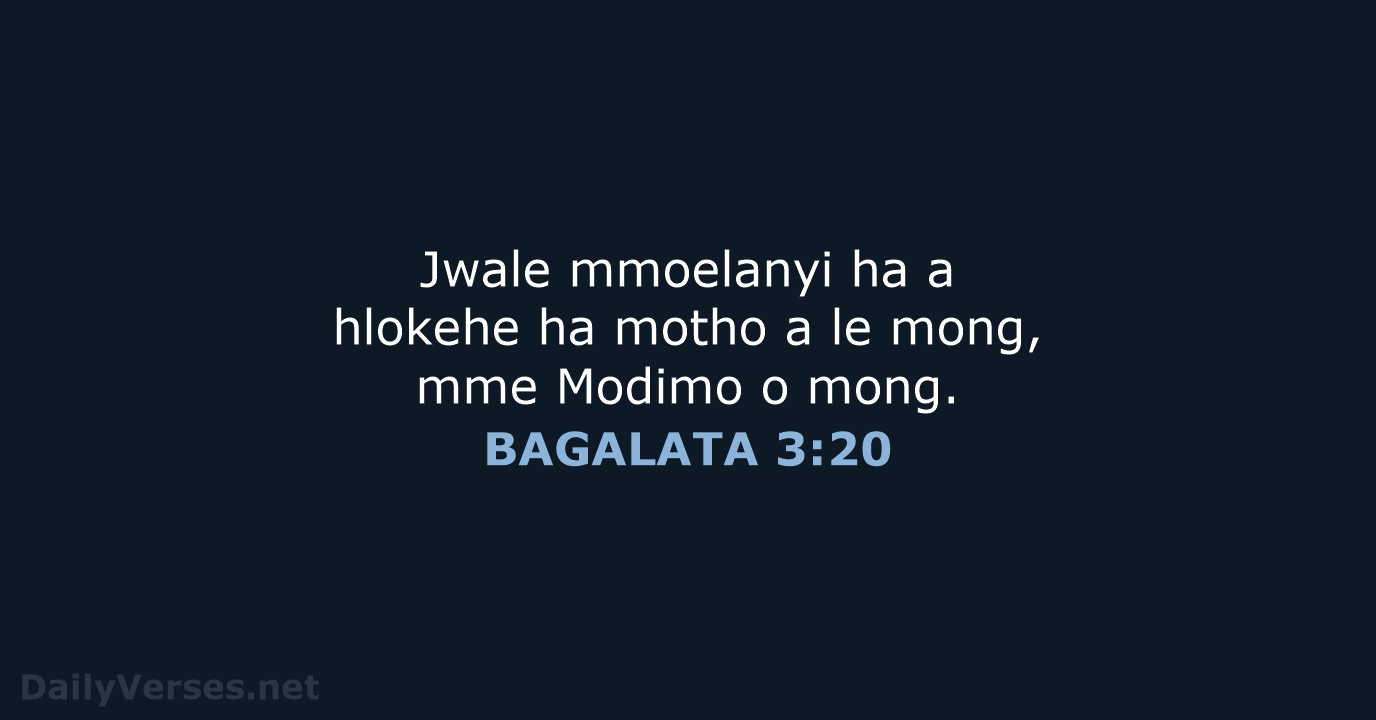 BAGALATA 3:20 - SSO89