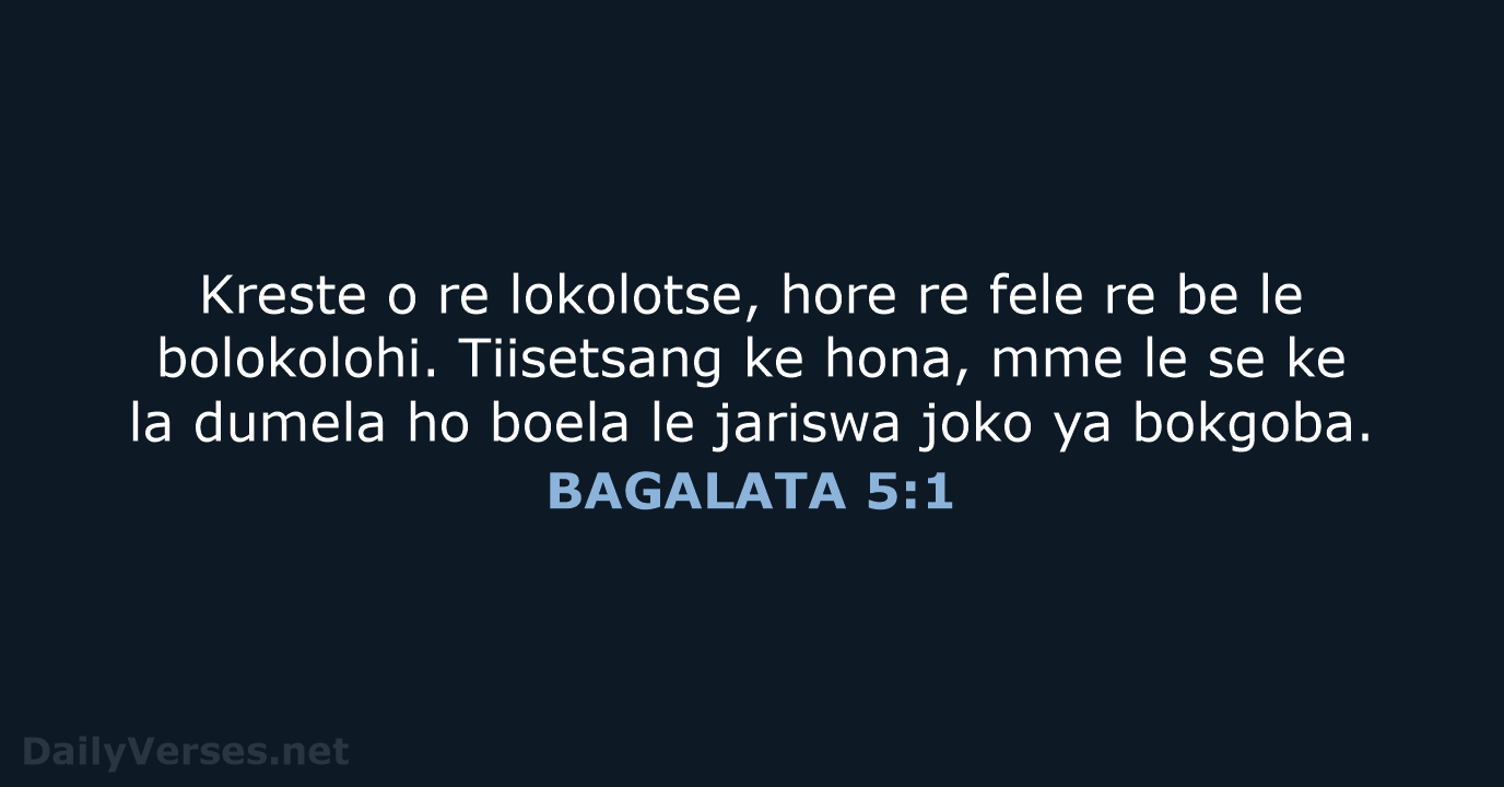 BAGALATA 5:1 - SSO89