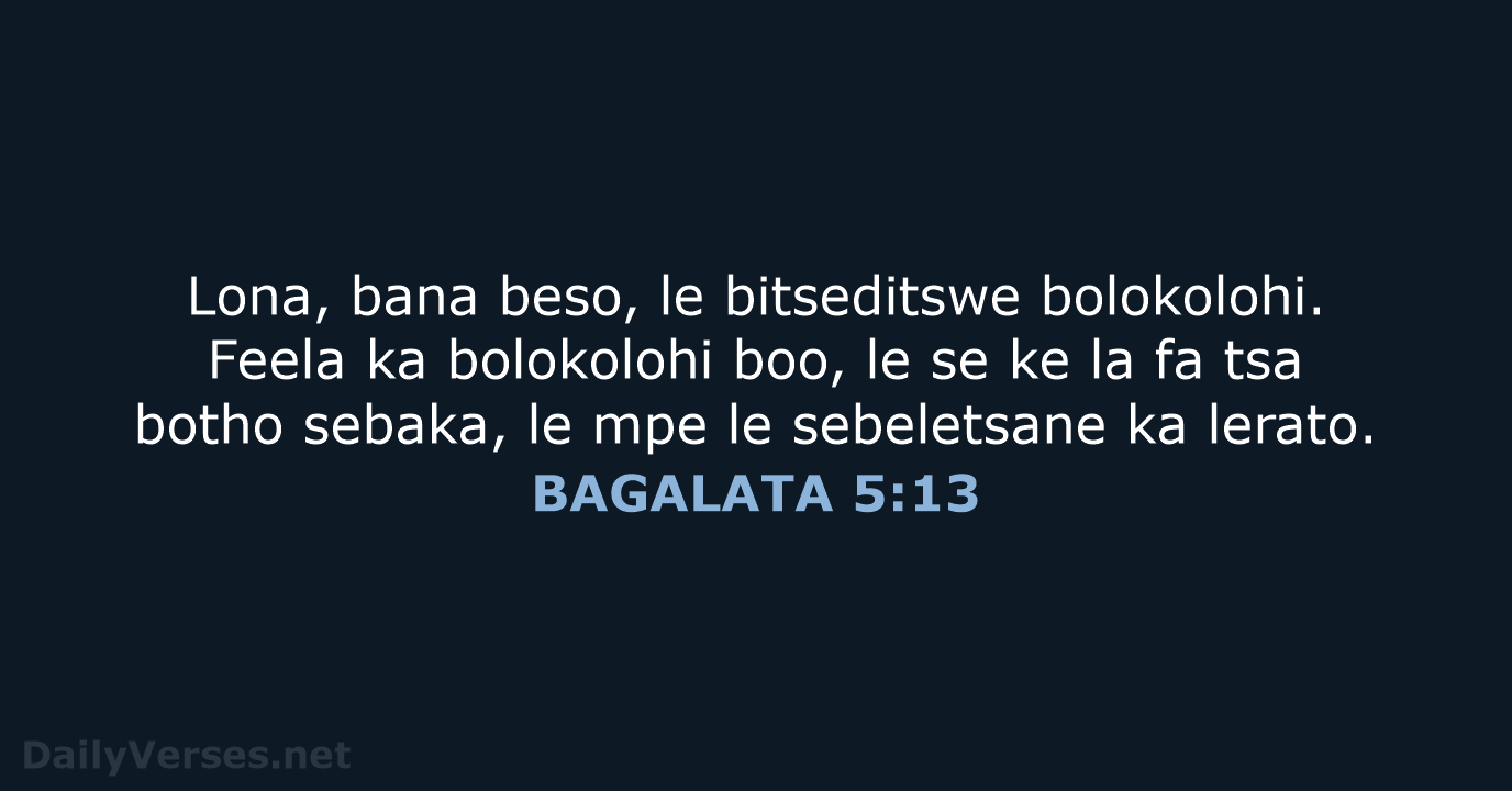 BAGALATA 5:13 - SSO89