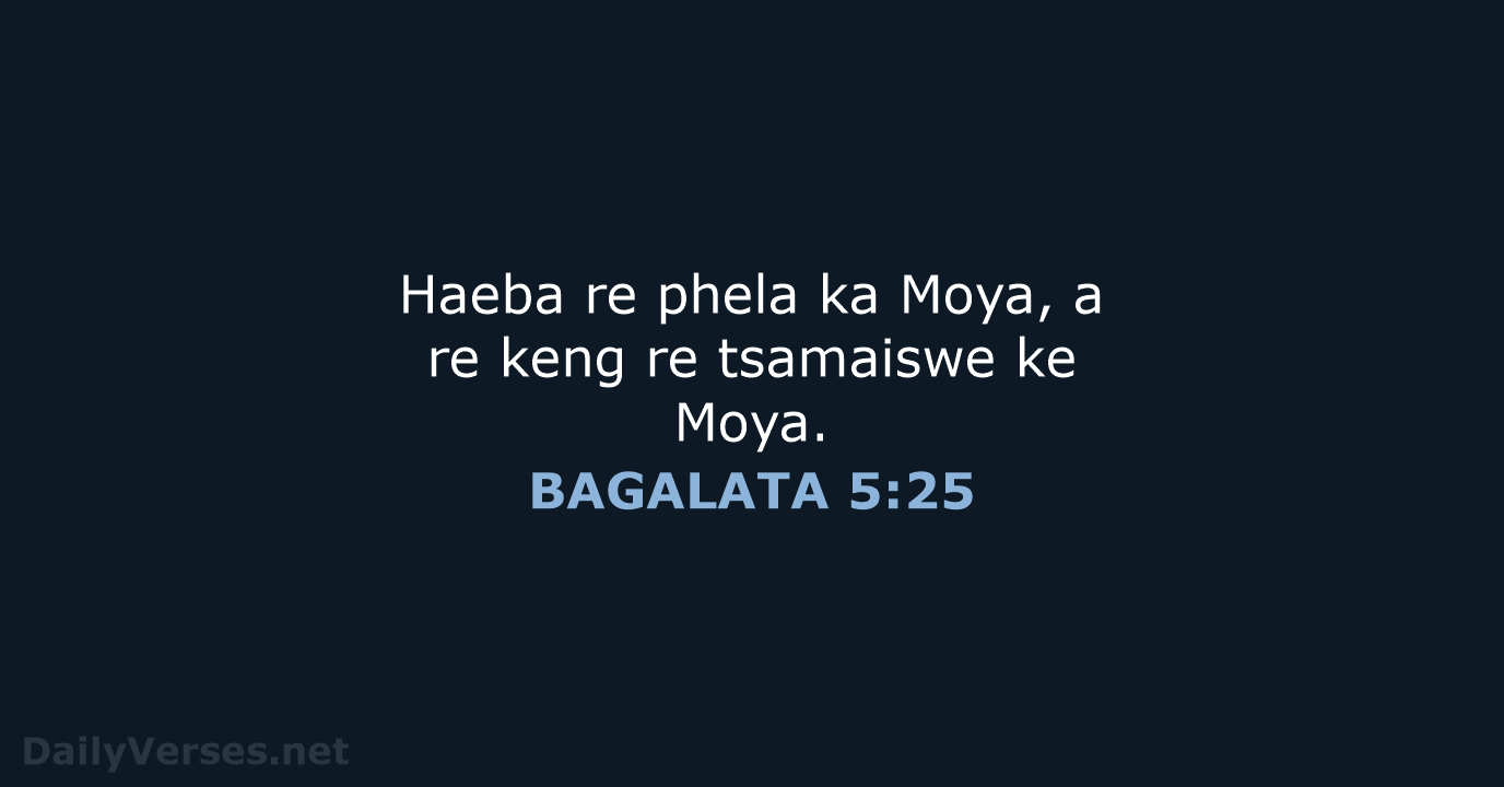 BAGALATA 5:25 - SSO89