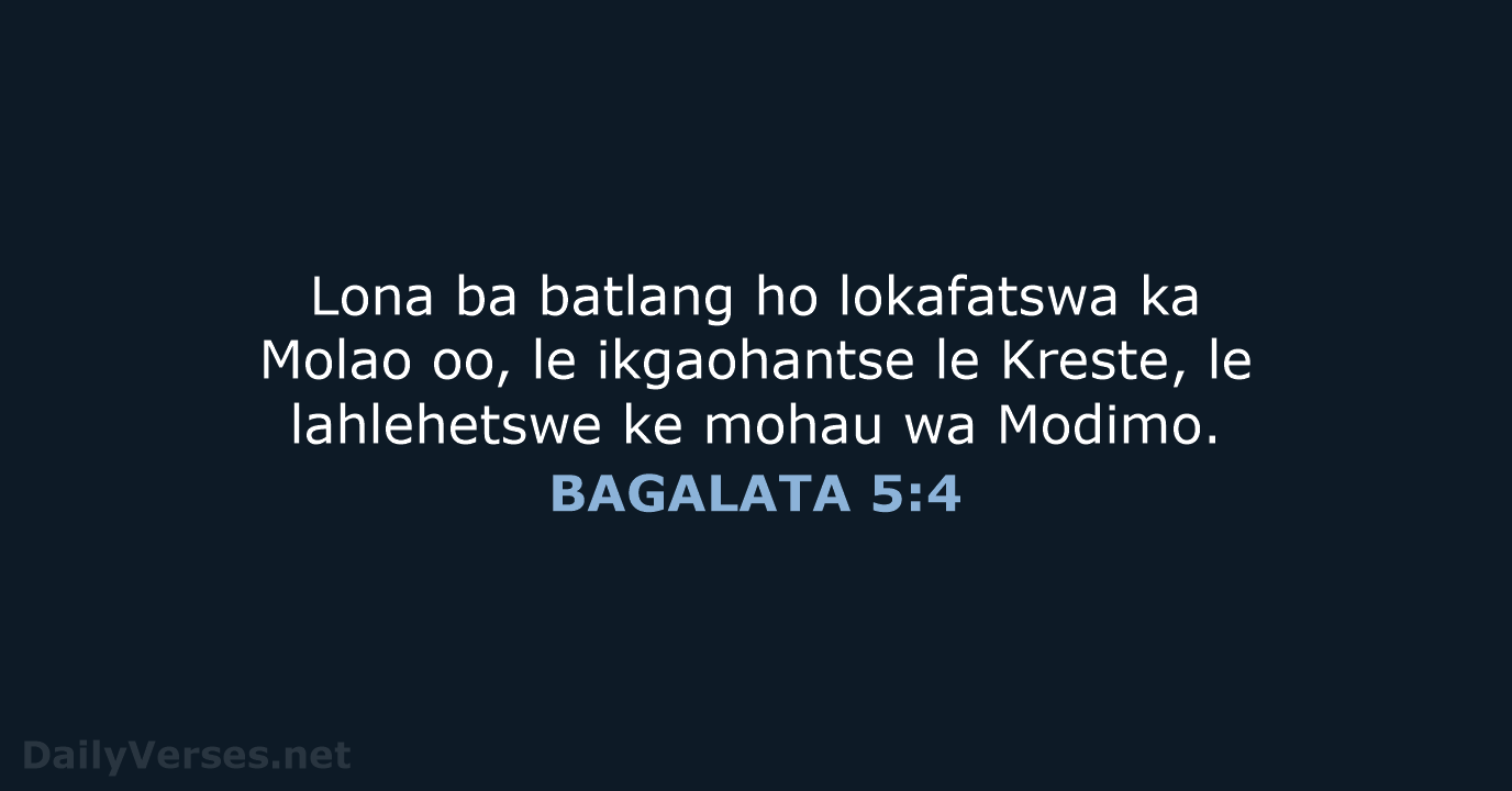 BAGALATA 5:4 - SSO89