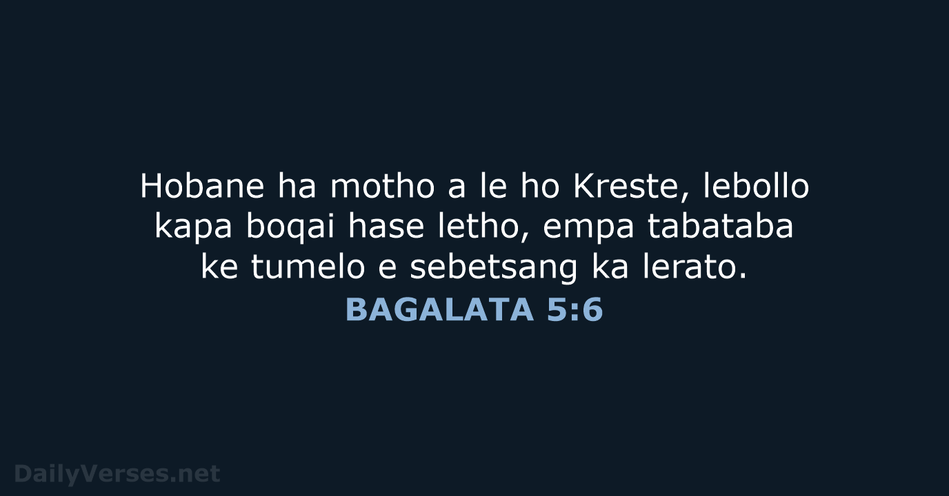 BAGALATA 5:6 - SSO89