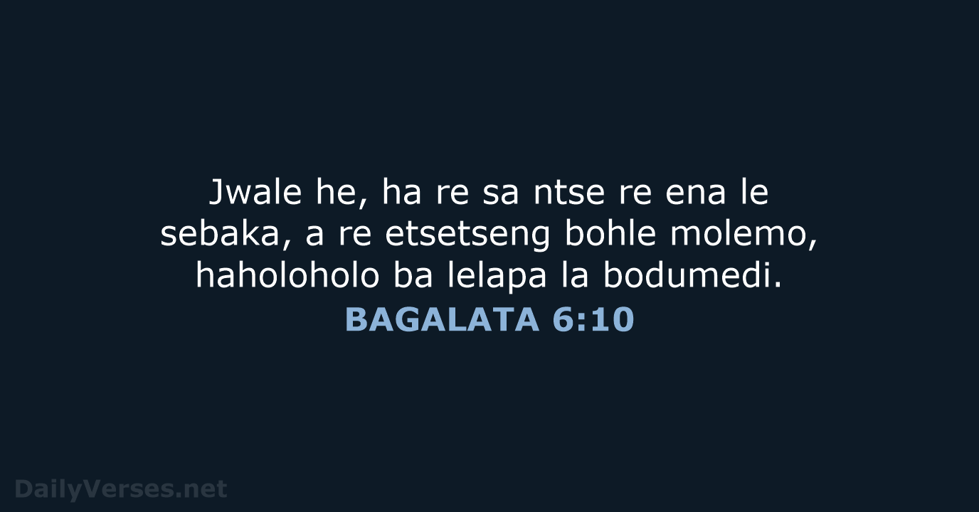 BAGALATA 6:10 - SSO89