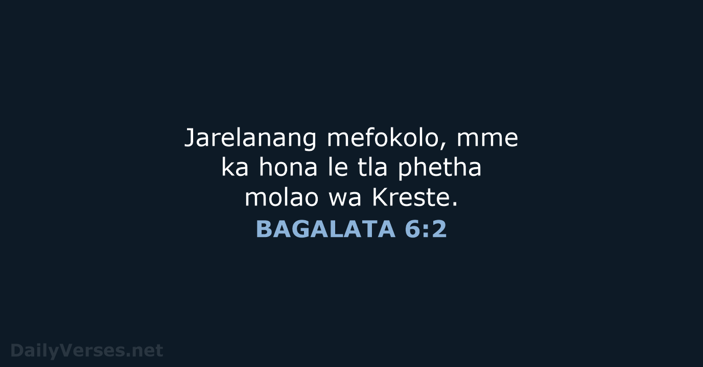 BAGALATA 6:2 - SSO89
