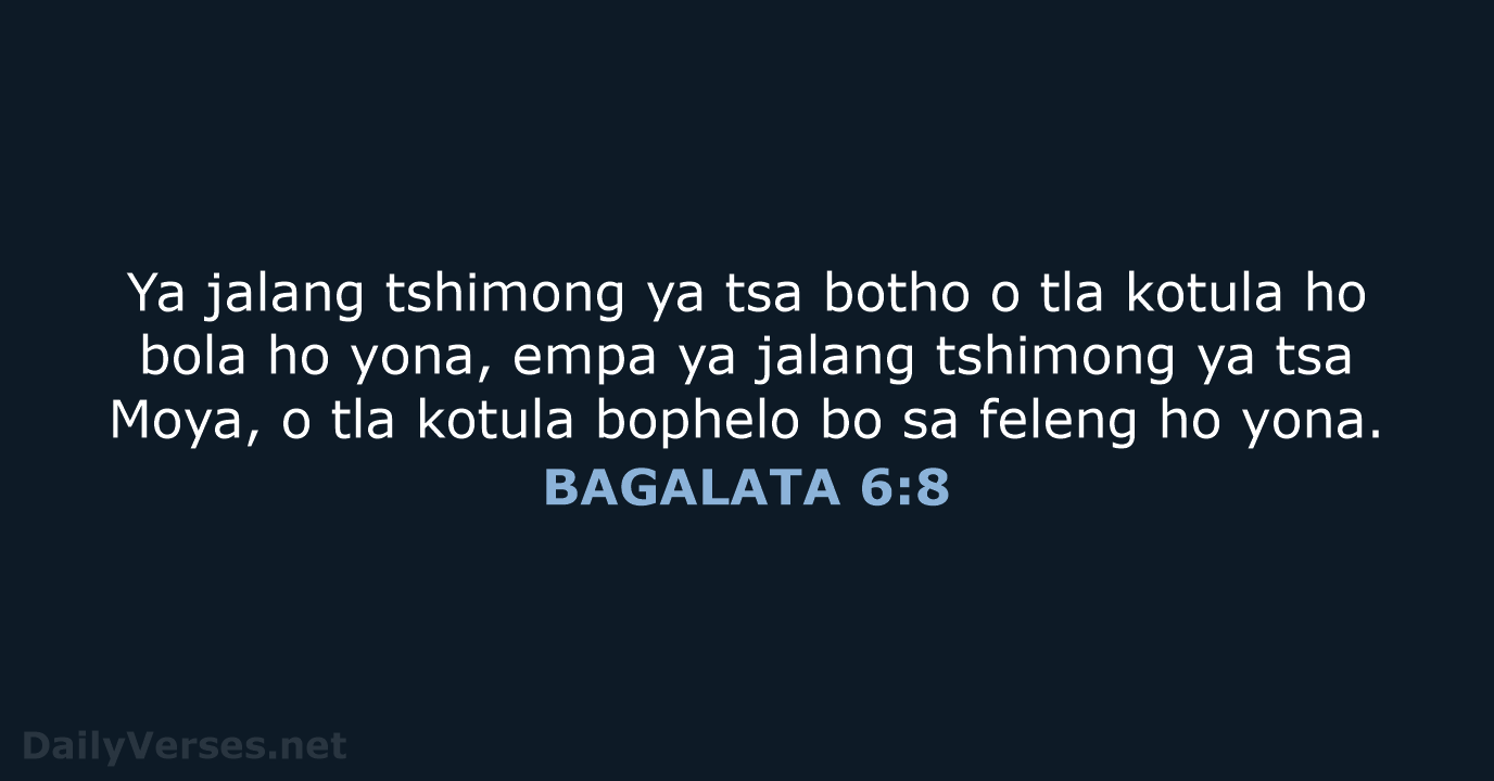 BAGALATA 6:8 - SSO89