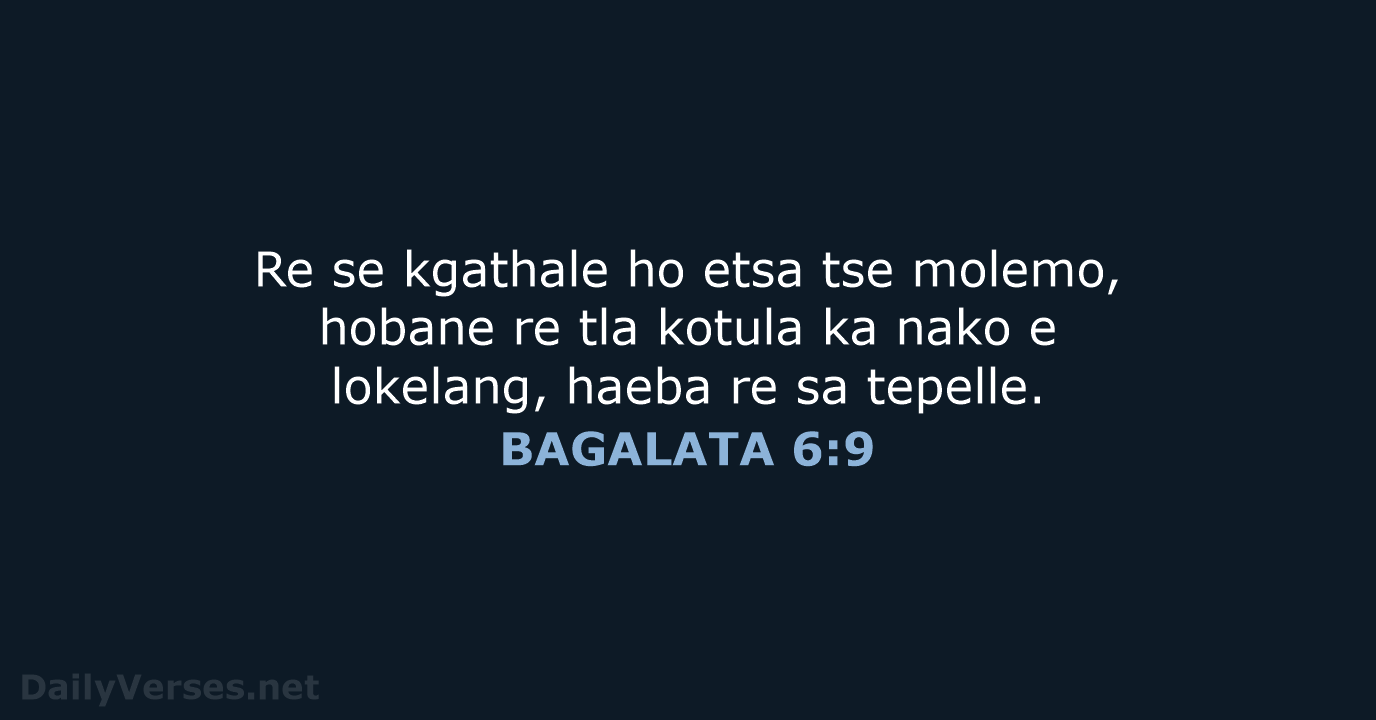 BAGALATA 6:9 - SSO89