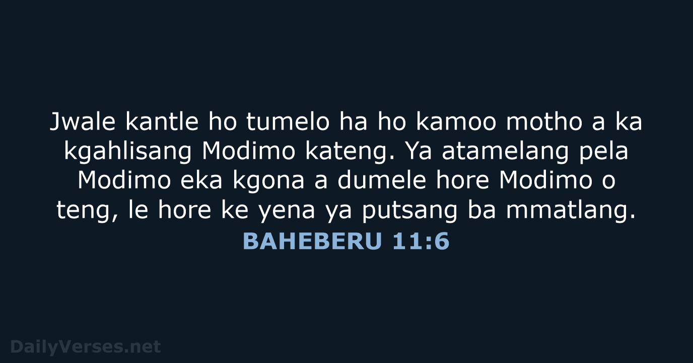 BAHEBERU 11:6 - SSO89