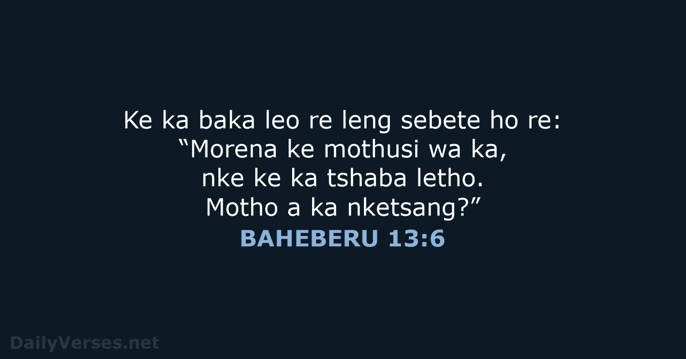 BAHEBERU 13:6 - SSO89