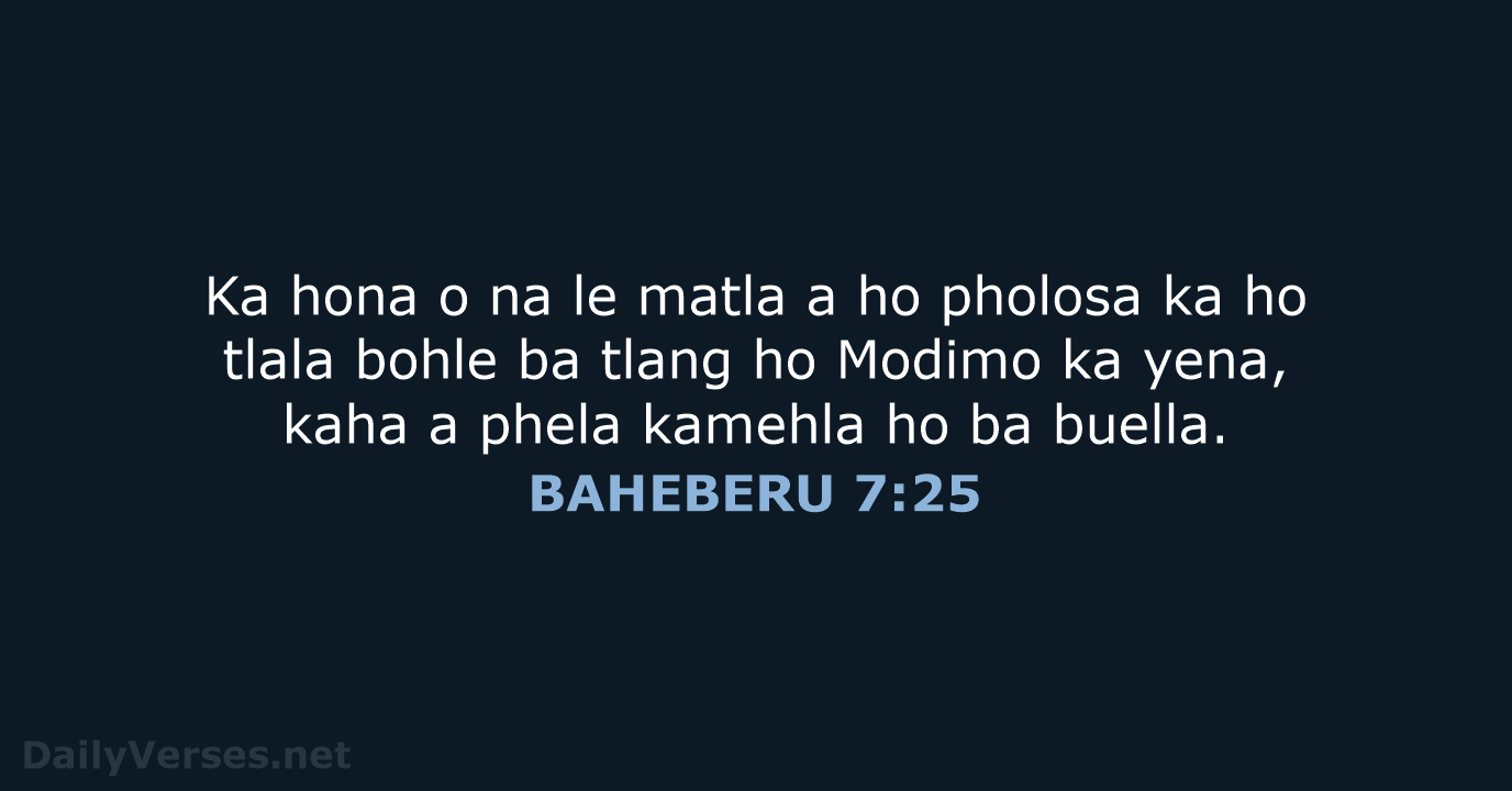 BAHEBERU 7:25 - SSO89